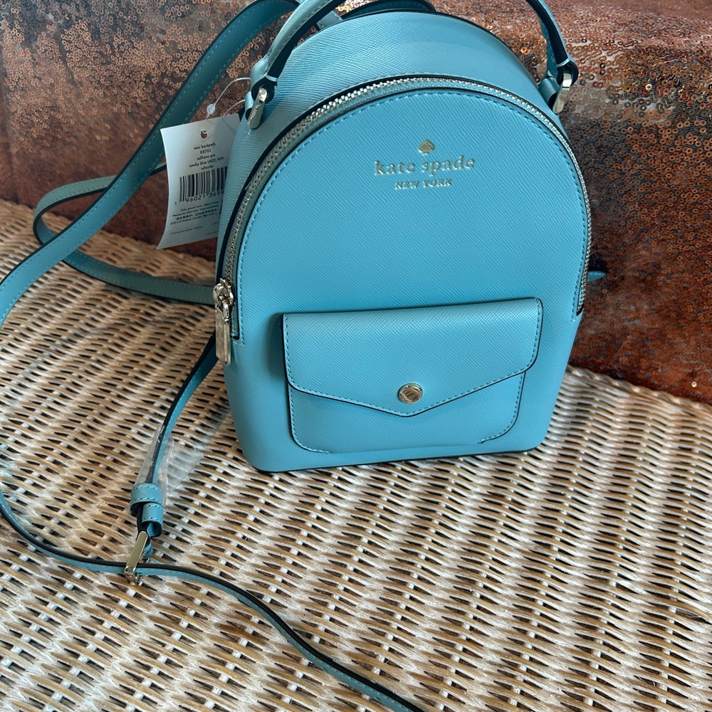 Kate Spade Schuyler Mini Backpack Smoky Blue - Picture 7 of 11